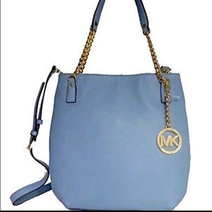 Michael Kors summer blue chain link crossbody - NWOT